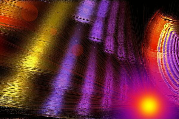 Stained glass light color reflection