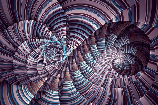 Spirali di strisce e linee colorate