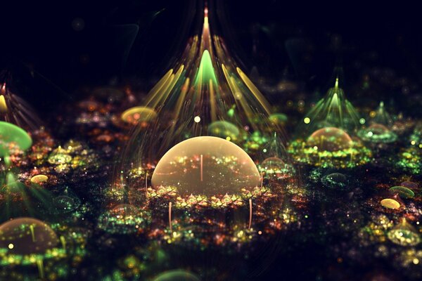 Composition artistique de bulles