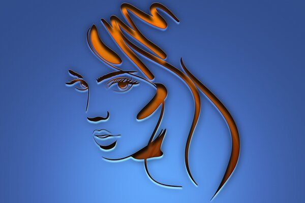 Logo. The girl s look