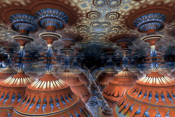 Abstraction in the form of multicolored domes