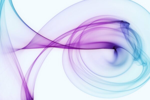 Purple blue smoke on white