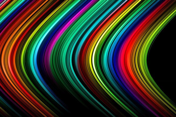 Strisce luminose su sfondo scuro