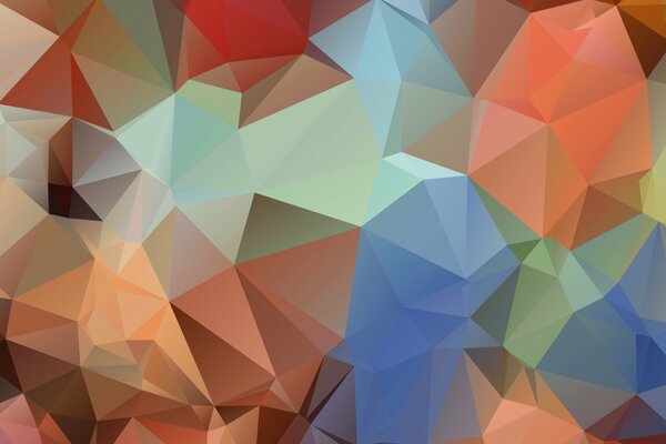 Geometrie. Eckiges mehrfarbiges 3D-Relief