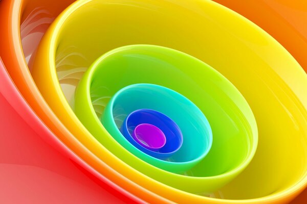 Bol arc-en-ciel anneau vaisselle