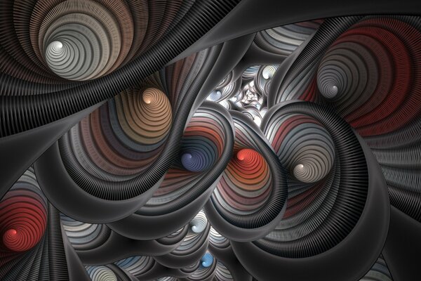 Picturesque wallpaper with images of spirals