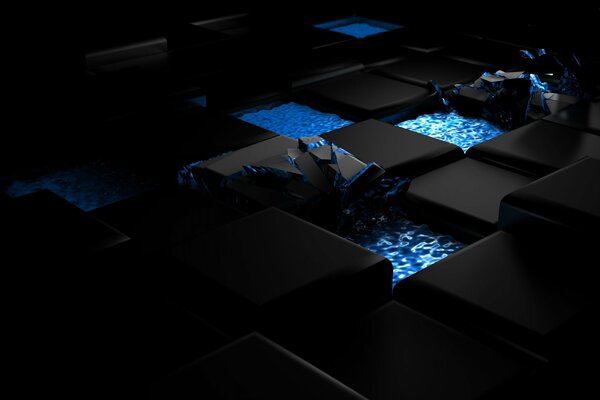 Fondo abstracto en forma de cuadrados de agua