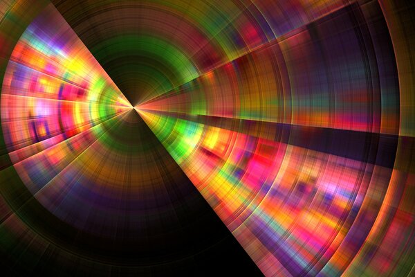 Settore bagliore di colore e linee