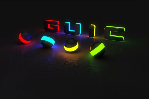 Parola di lettere con retroilluminazione luminosa
