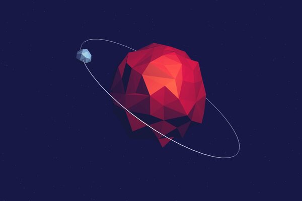 Immagine simile a Saturno su sfondo blu