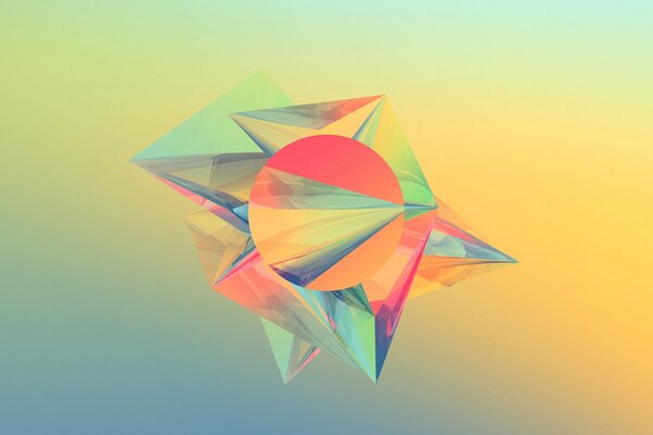 Komplexe geometrische mehrfarbige Figur
