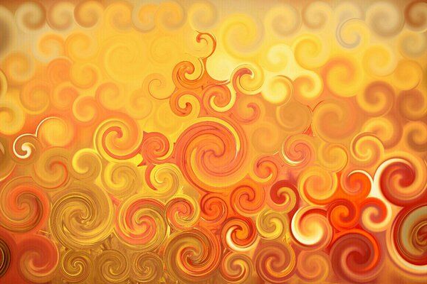 A bright yellow-orange picture of curls