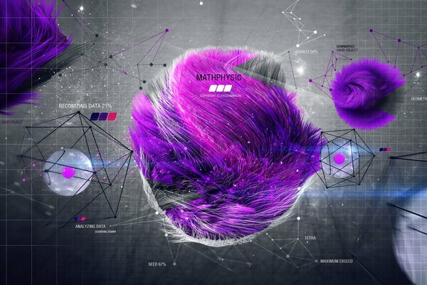 Formes géométriques de couleur pourpre