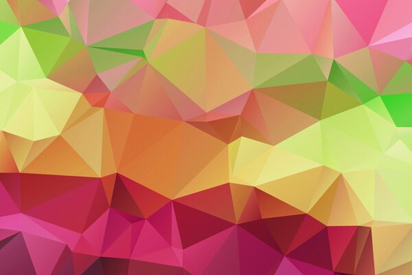 Three-dimensional triangles of different colors