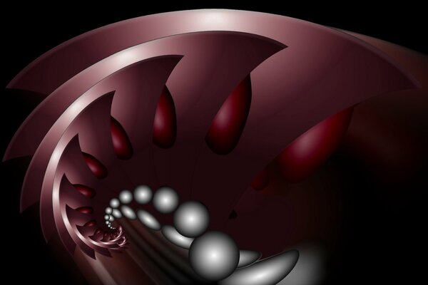 Abstraktion von Burgund und silberner Farbe