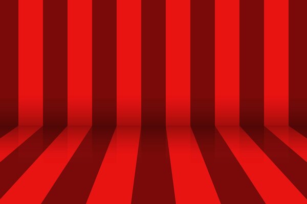 Tres bandas con alternancia de rojo y granate