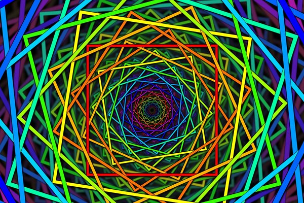 Colore spirale linea quadrata