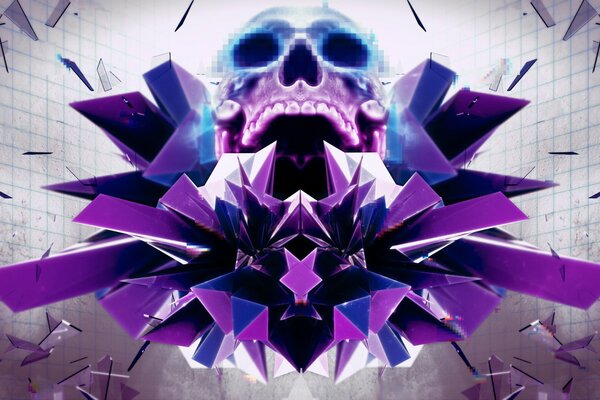 Abstrakter Schädel als hq Wallpaper