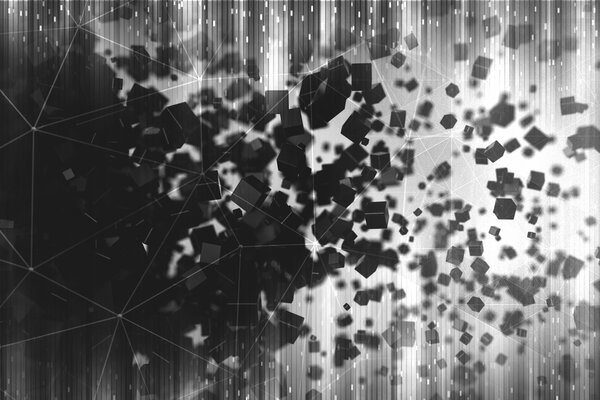 Noir geometric shapes in black and gray