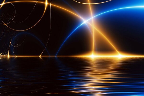 I raggi di luce si riflettono nell acqua