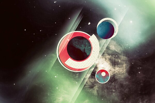 Abstracción círculos con el espacio en el fondo
