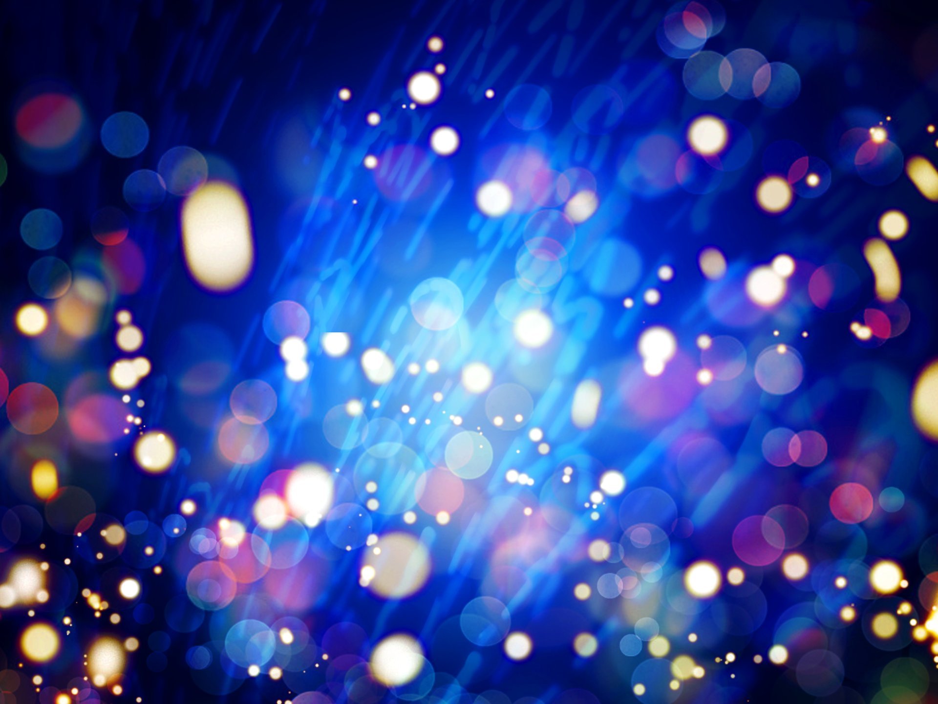 luces azul bokeh