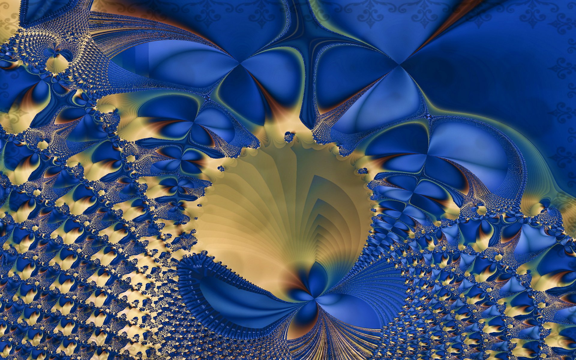 abstract fractal flowers form