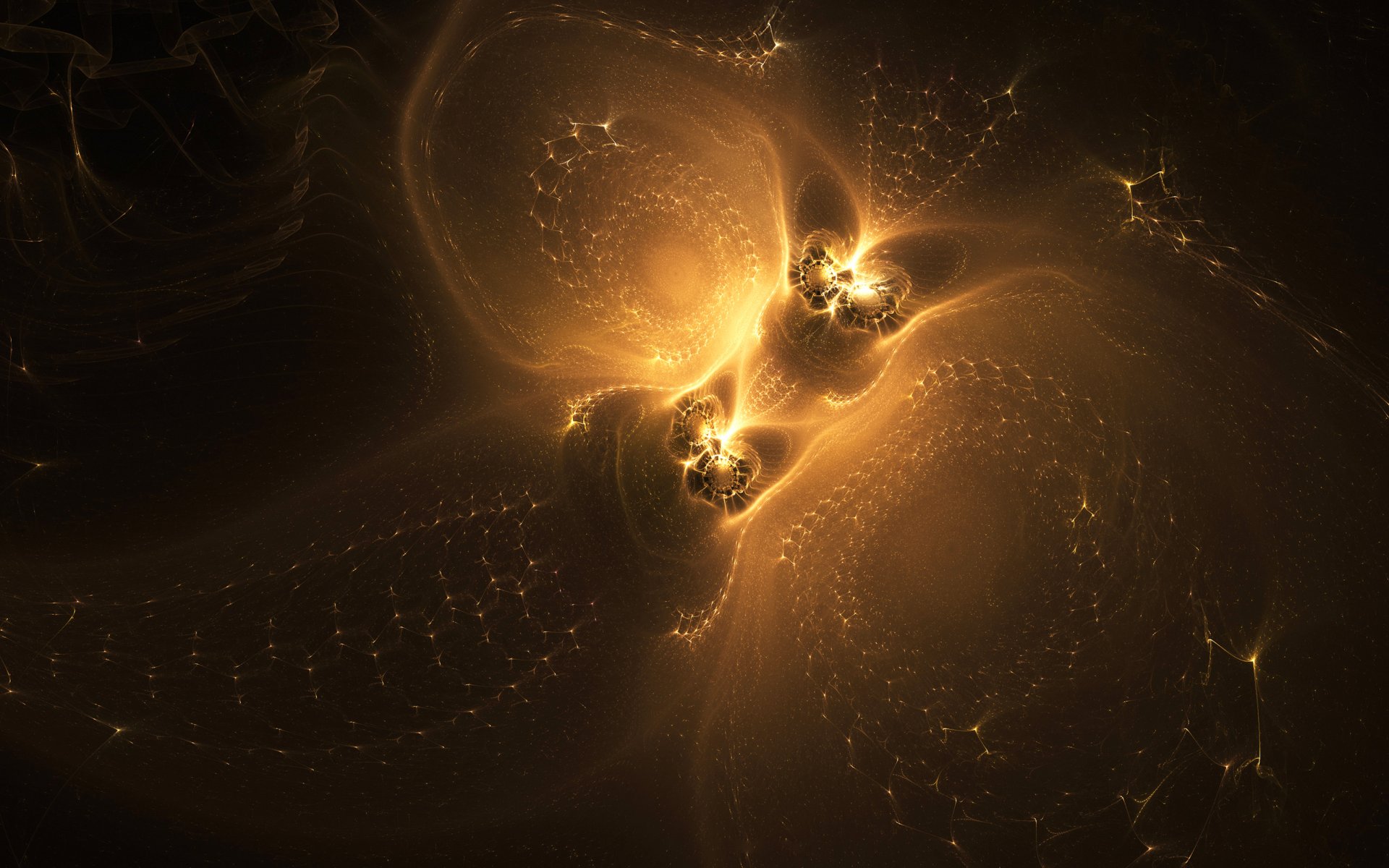 a fractal pattern glow network