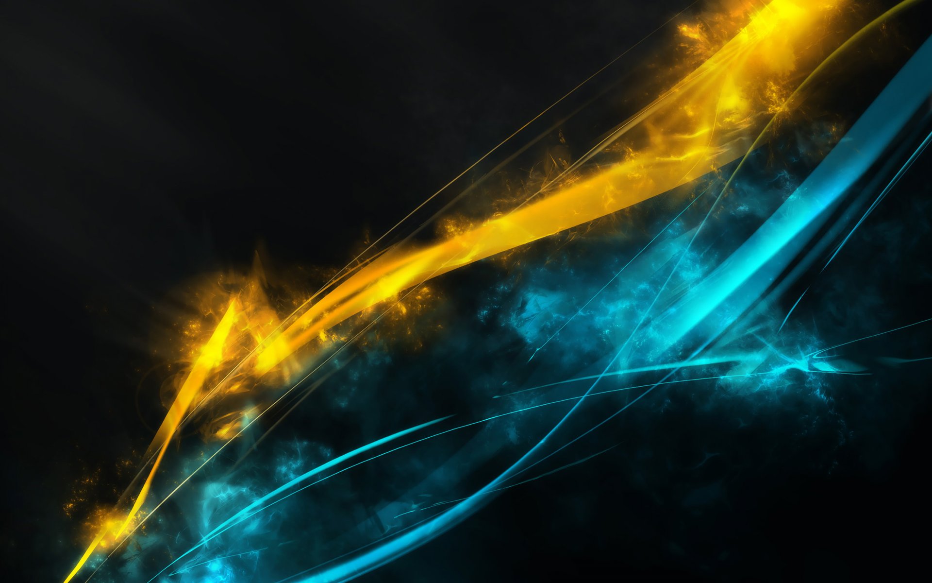 abstract line yellow blue hq wallpaper