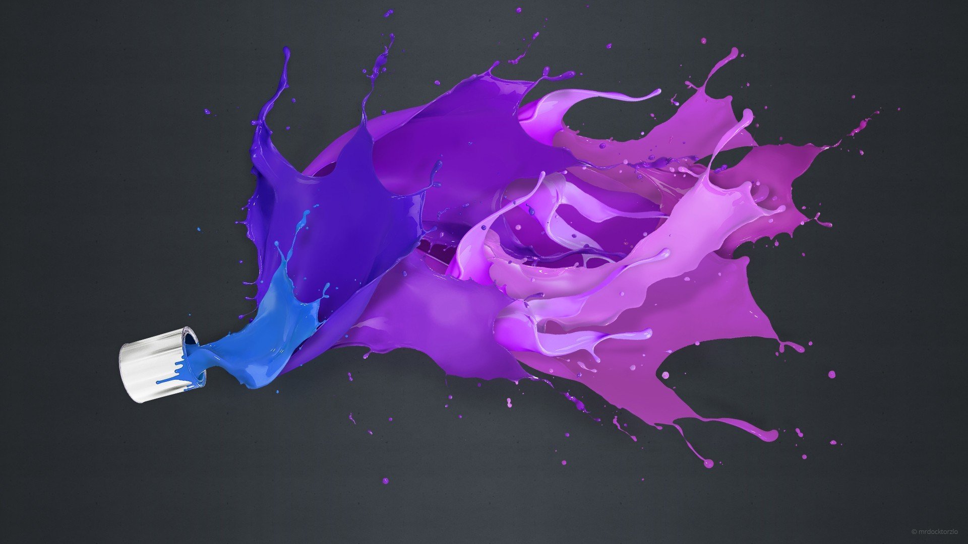 paint flowers splash background