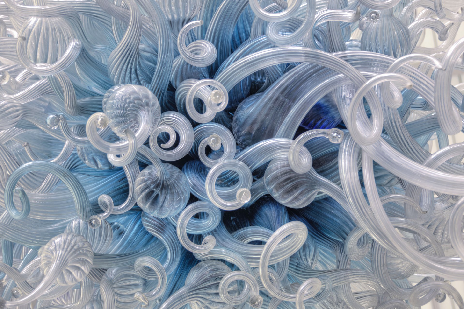 figure glass white blue curl