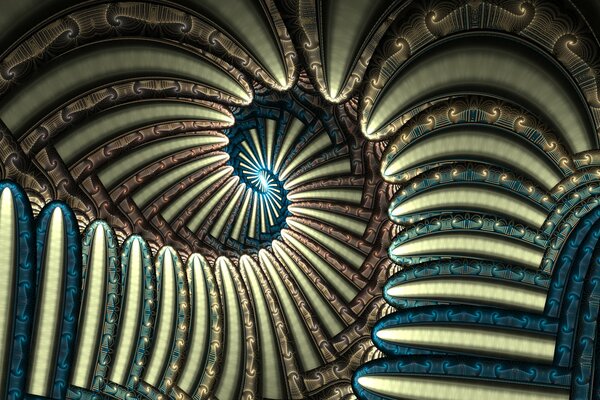 Illusions. The spiral. The curled staircase