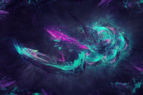 Abstract digital art of Crystals