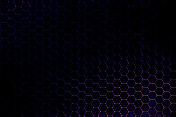 Purple honeycomb on a black background