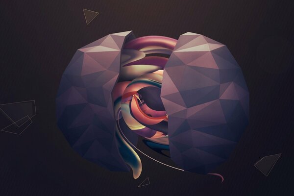 Abstraktion, geometrisches Muster in 3D