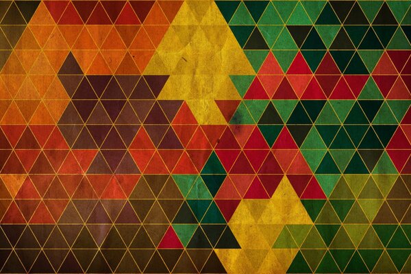 Abstraction de triangles multicolores