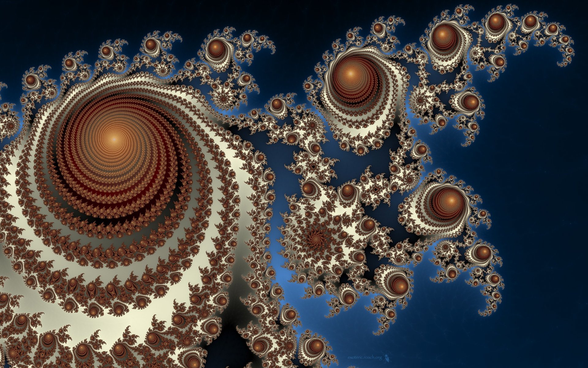 abstracción fractal patrones círculos