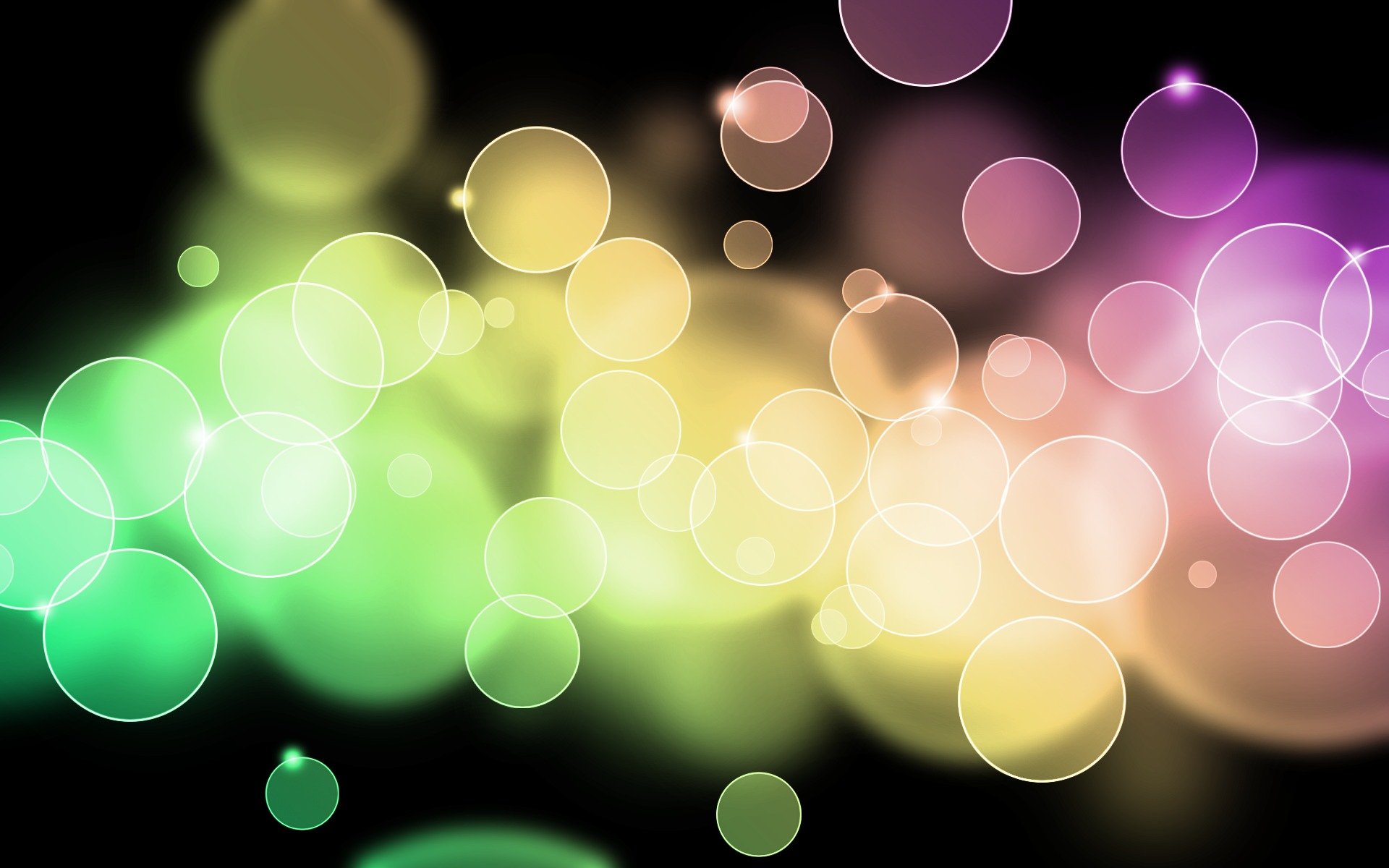 abstraction circles patterns light bokeh paints models colors 1920x1080