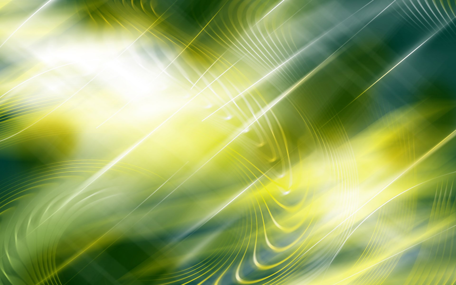 rayons vagues jaune vert