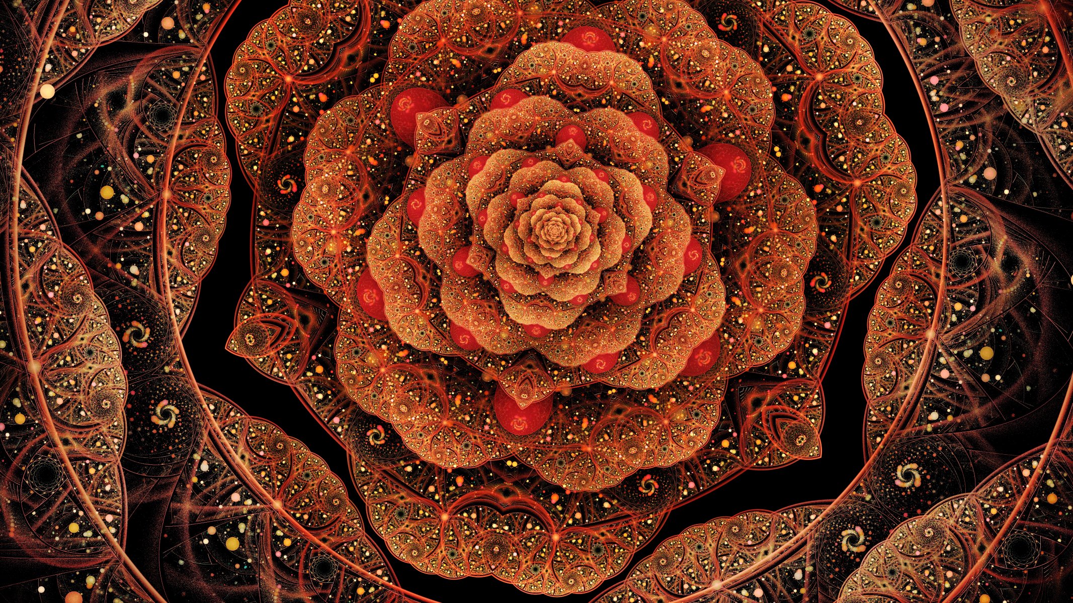 art fractal flower petals pattern