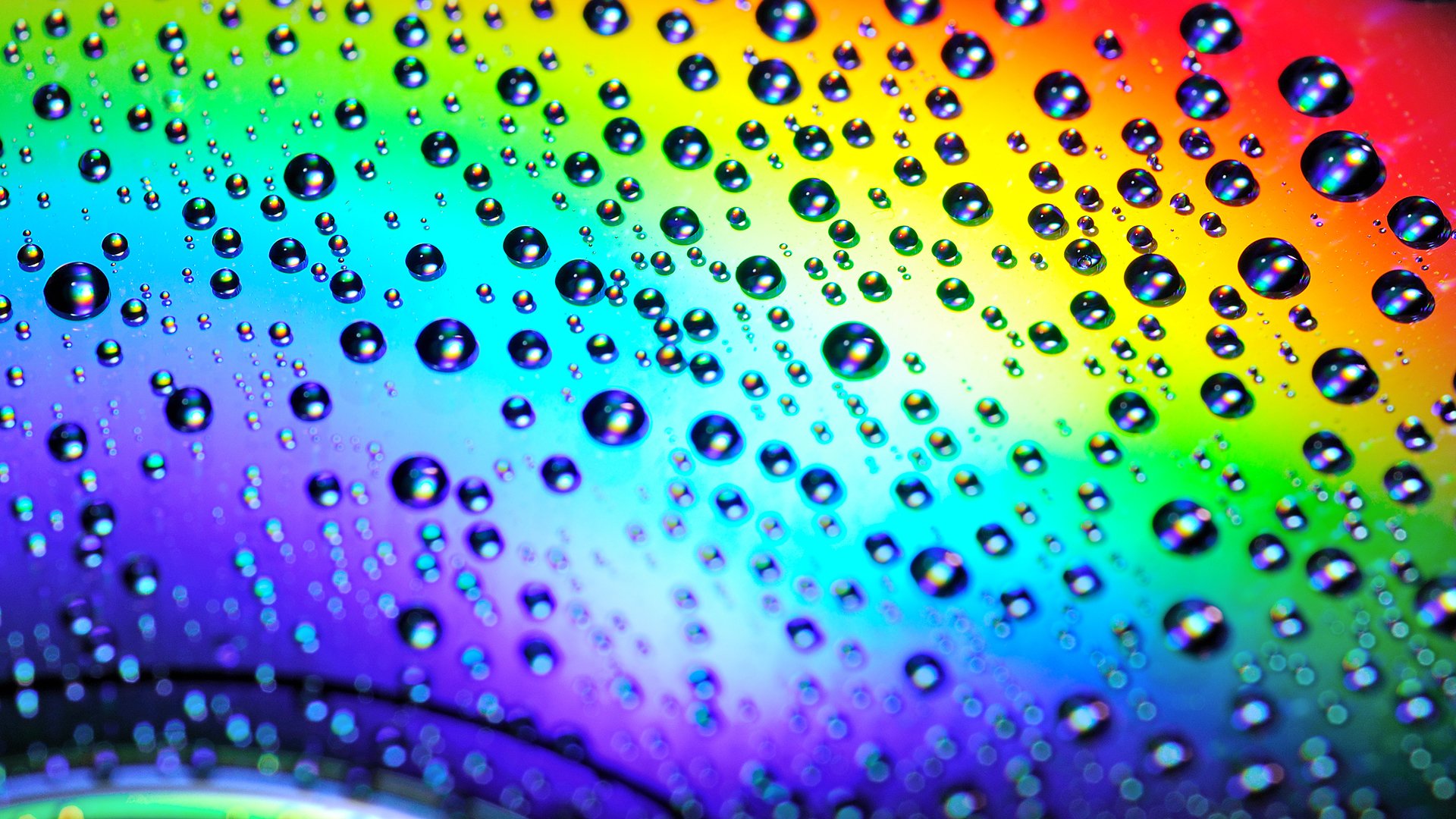 abstracción gotas de agua arco iris