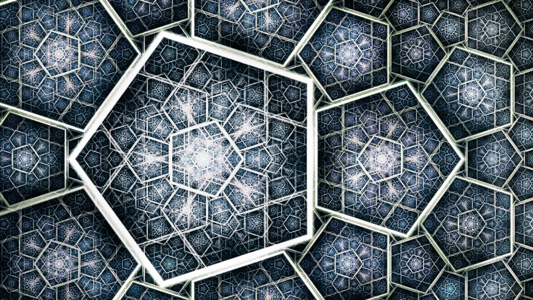 arte fractal titanio metal formas mosaico