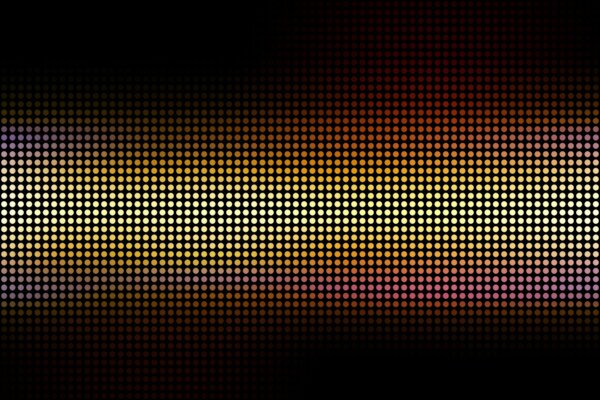 Pixel luminosi multicolori su sfondo nero