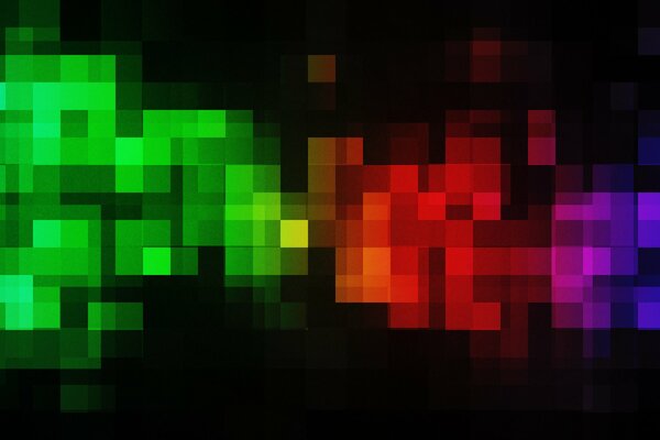 Abstract pattern of colored pixels