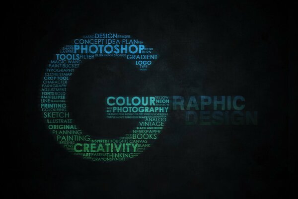 Creative logo made of words. Creative approach