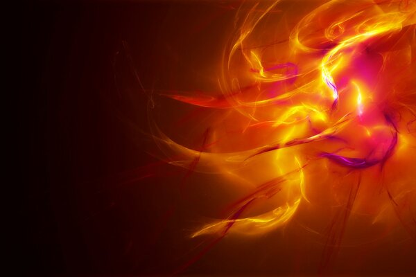 Абстрактный рисунок пламени огня
