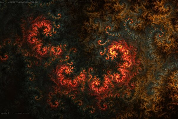 Patterns. Fractals. Dark background