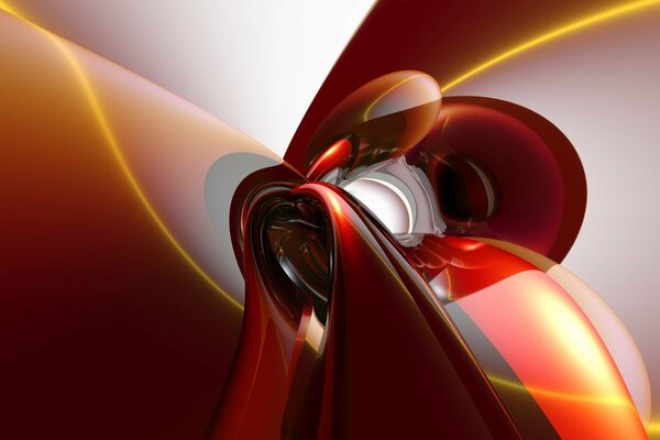 Grafica 3D di colore rosso