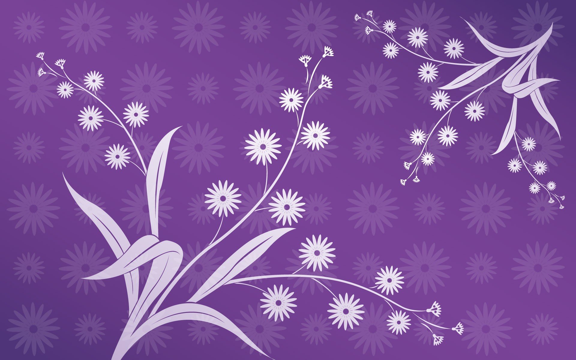 abstraction flower leaves purple background wallpaper