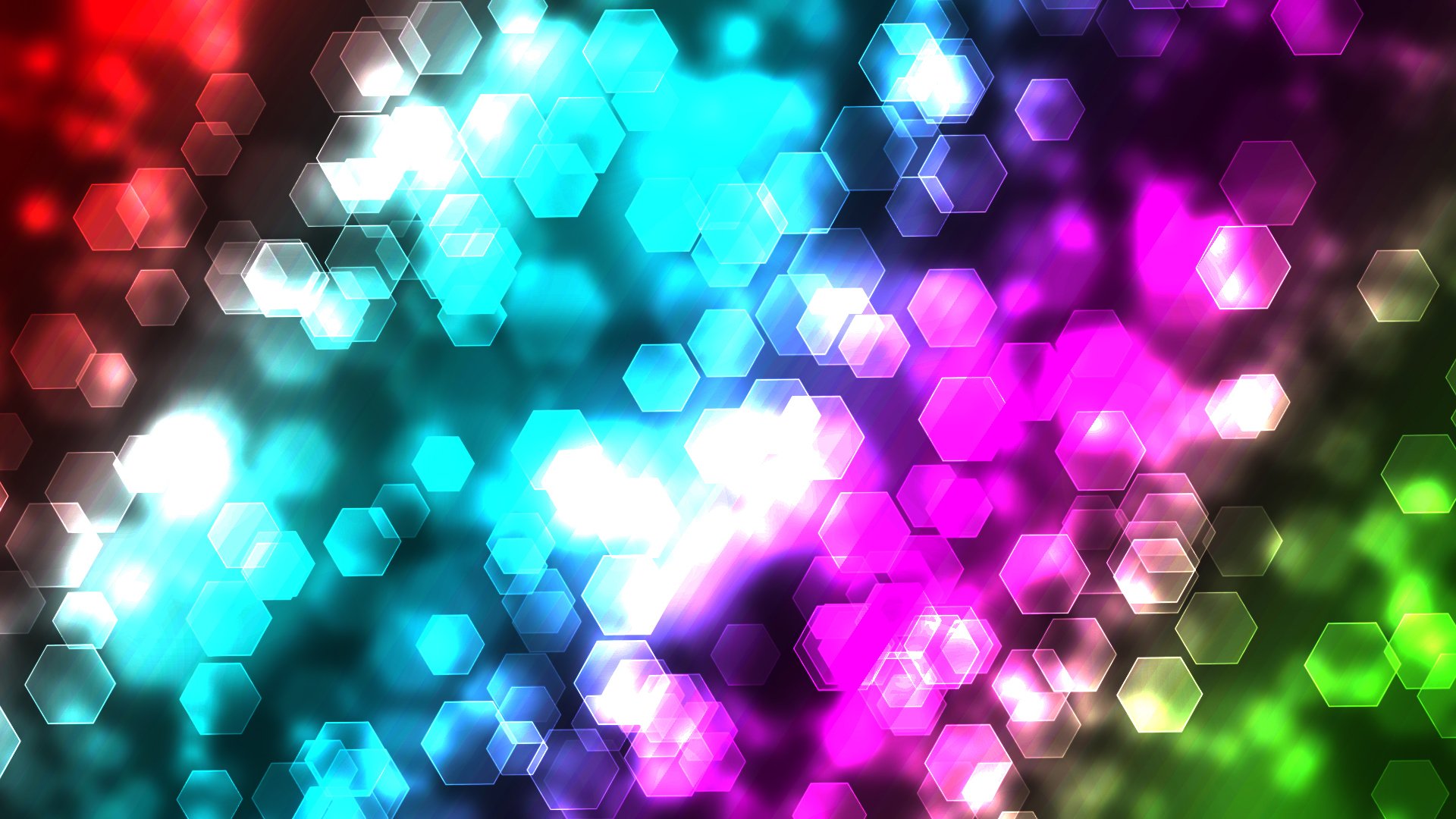 abstract hexagons patterns light bokeh paint abstraction colors 1920x1080